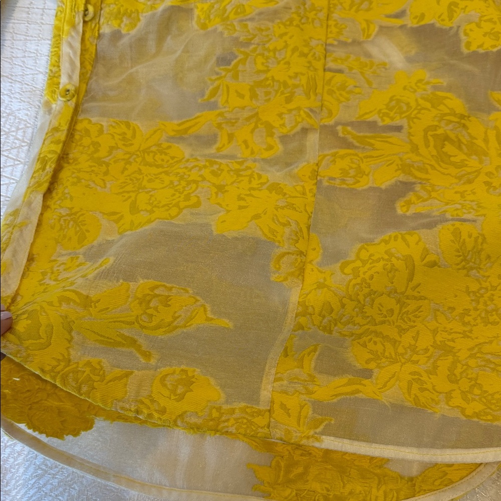 Self-Portrait Yellow Jacquard Floral Top - Picture 13 of 13